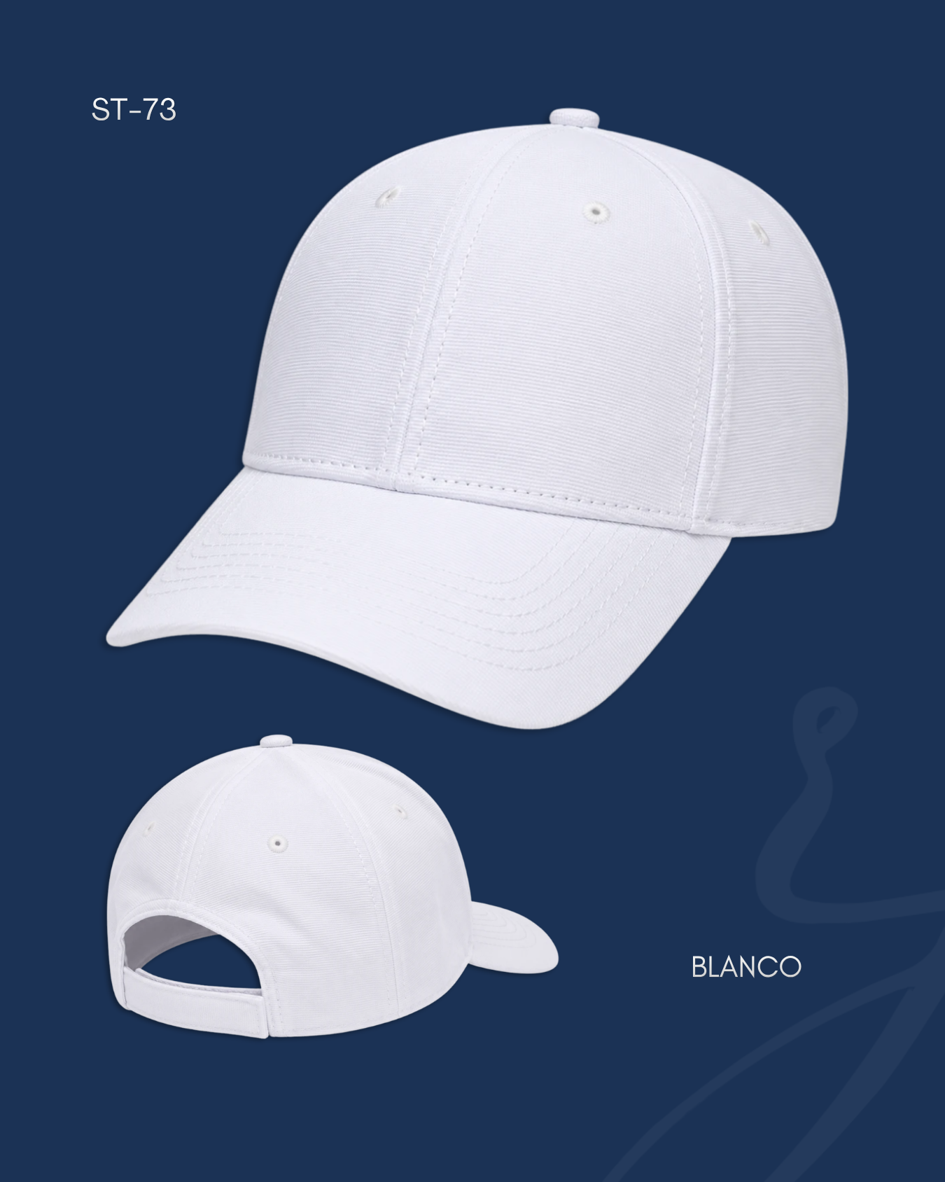 Gorra Microfibra ST-73 blanca personalizada por RJIMPRESS