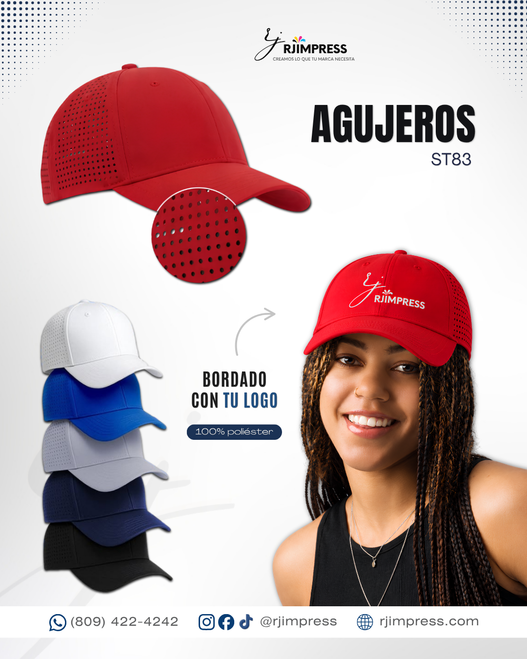 Gorra Agujeros ST83 personalizada por RJIMPRESS